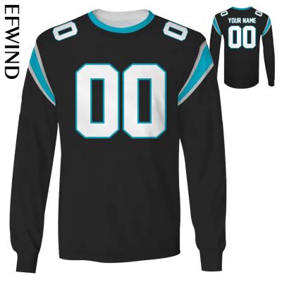 China QUICK DRY Accept Custom Branded Logo American Rugby Football Carolina-Panther-s NFl Teams Sports Long Sleeve Sweatshirt Unisex for sale