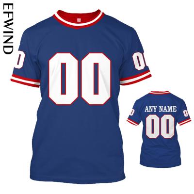 China QUICK DRY Accept Custom Branded American Rugby Logo Football NFl New York-Giants-S Teams Sports Short Sleeve Tee Unisex T-Shirt for sale