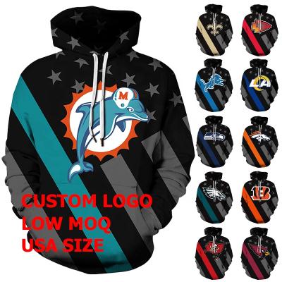 China Wholesale Anti-Wrinkle All 32 NFL Football Teams New Design In Stock Items Accept Low MOQ Custom Logo Miami Dolphin s Hoodies for sale