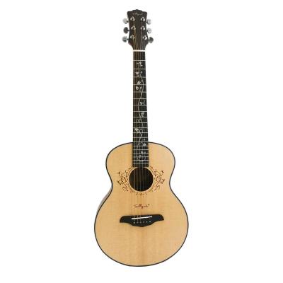 China 36 Inch Professional Cheap Professional Spruce Veneer Sale Veneer Travel Acoustic Guitar for sale