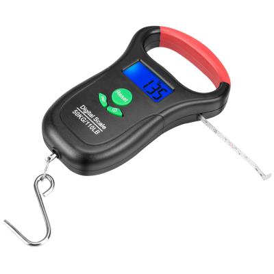 China Auto Zero And Auto Off Accurate Electronic Fishing Scale Luggage Scale 10G Division With Strip And Thermometer for sale