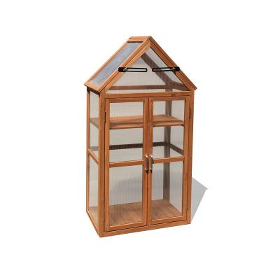 China Factory Direct Wooden Greenhouse Mini Wooden Cold Frame Outdoor Easily Assembled Indoor Planter Box for sale