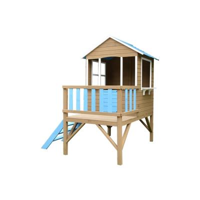 China Easily Assembled Durable Kids Outdoor Play House Wooden Playhouse for sale