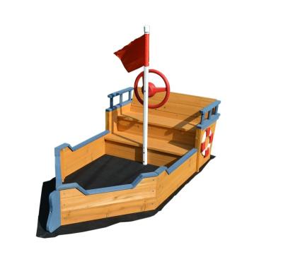 China Kids Boat Waterproof Wooden Sandbox for sale