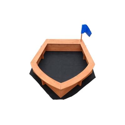 China Kids Sandbox Waterproof Wooden Boat for sale