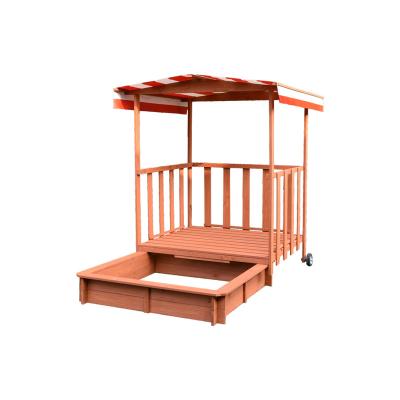 China Outdoor Mobile Kids Easily Assembled Wooden Sandbox for sale