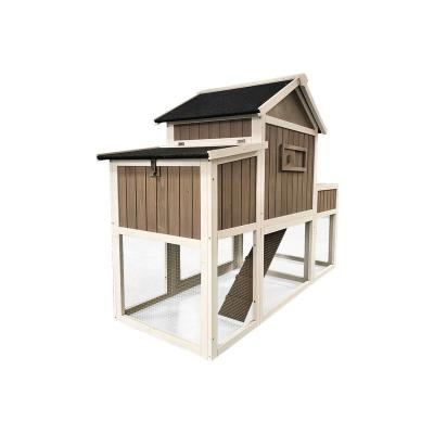 China Sustainable Outdoor Luxury Eco - Friendly Wooden Poultry Cage Hen House With Running Cage And Egg Nest for sale