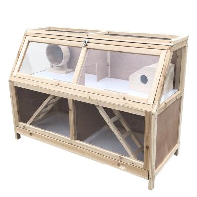 China Hamster Breathable Wooden Guinea Pig Animal Habitat, Small Animal Cage for sale