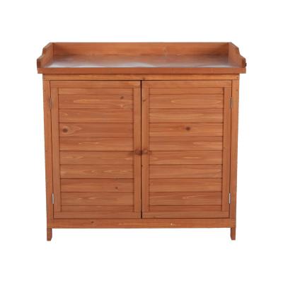 China Easily Gathered Outdoor Wooden Garden Storage Cabinet for sale