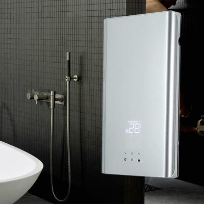 China Hotel 6.5KW 8KW 9KW 220V Smart Bathroom Shower Water Heater Geyser Instant Electric Water Tankless Electric Heaters for sale