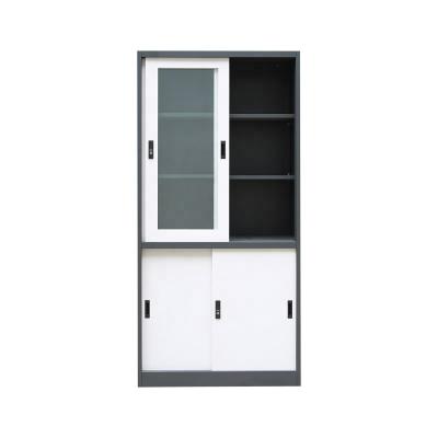 China Sliding Door Foldable File Cabinet Office Storage Metal Furniture Steel Cabinet for sale