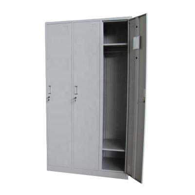 China Convertible Staff Work Clothes Box Locker Storage School Locker Cabinet 3 Door Steel Locker Cabinet for sale