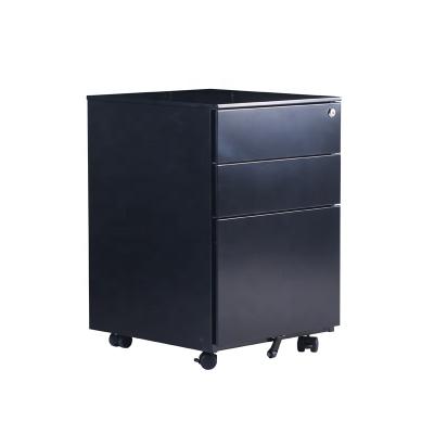 China OEM ODM Steel Support Mobile Under Table Storage Cabinet Office File Cabinet 3 Drawer Pedestal Cabinet for sale