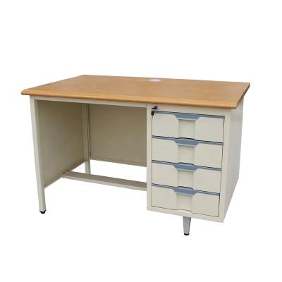 China Modern Steel School Teacher Desk Computer Desks Factory Price MDF Desk Top Design Office Table for sale