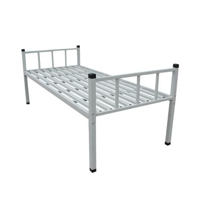 China Simple modern single bed modern steel adult metal iron single bed for school for hotel for sale