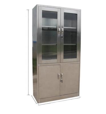 China Foldable Stainless Steel Door Display Cabinet Folder Top Glass Cupboards For Lab Use for sale