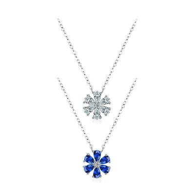 China Hundred cute s925 tower zircon necklace female hot sale clavicle chain sterling silver cross chain pendant designs for sale