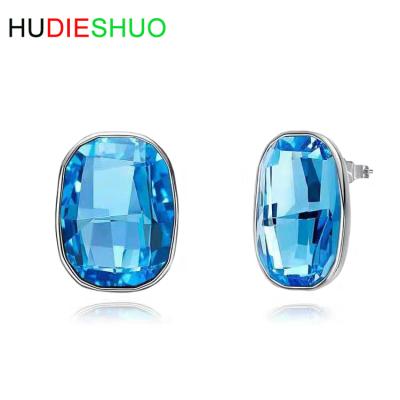 China CLASSIC Wholesale Bohemian Crystal High Quality Stud Earring For Women Jewelry Blue Earring for sale