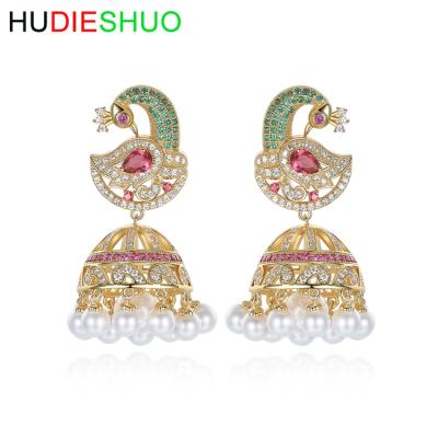 China Vintage India Jewelry Bellflower Zirconia Earring Jewelry Hot Selling Bohemian Earrings for sale