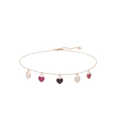 China Wholesale BOHEMIA bracelet rose gold plated chain fancy five heart Austrian crystal bracelet for girls for sale