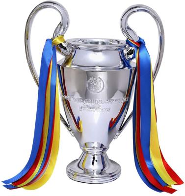 China Europe Asia CAF Metal Champions League Metal Trophy Cups League Trophy Champions Soccer Fans For Collections Metal Silver Color for sale