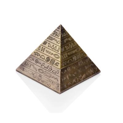 China Home Decoration / Keepsake High-grade Pyramid Metal Souvenir Antique Ashtray for sale