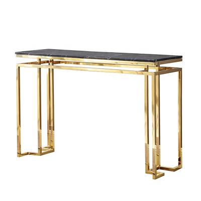 China Morden marble top console table modern design stainless steel frame home furnture for sale