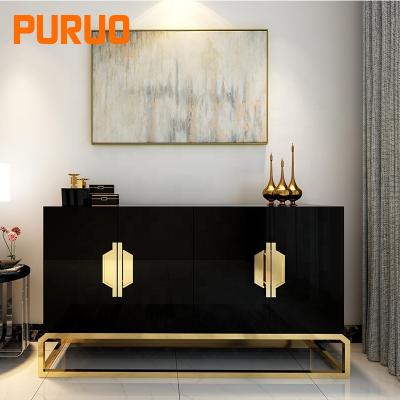 China Hot Sale Modern Wooden Console Table Cabinet Gold Living Room Furniture for sale