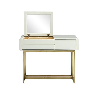 China European Modern PANEL Style Cosmetic Storage Mirrored Designs Dressing Table For Bedroom Furniture for sale