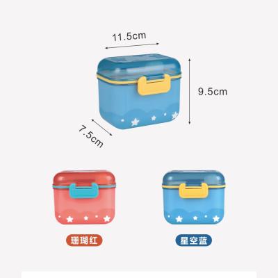 China BPA Free Easy To Carry Milk Powder Tight Seal Portable Lightweight High Flow Double Box Cover Moisture Proof No Spill for sale