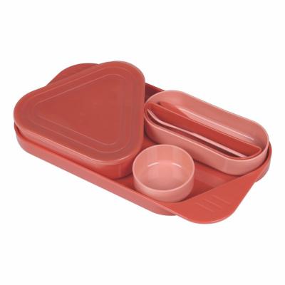 China Factory Direct Sale BPA Free Plastic Food Bowls 3 Piece Set For Kid Children With Dish Food Container for sale