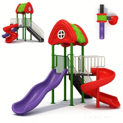 China Children And Adults Colorful Outdoor Play Equipment Plastic Slide Long For Outdoor Play for sale