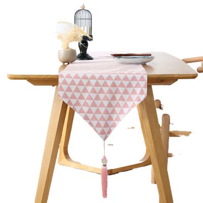 China American simple home decoration stripe table cover small napkin cover tablecloth triangle table runner for sale