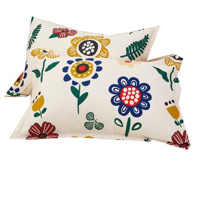 China Non-Toxic Home Textile Twill Cotton 40 Pillowcase Single Pillow With Printed Pillowcase for sale