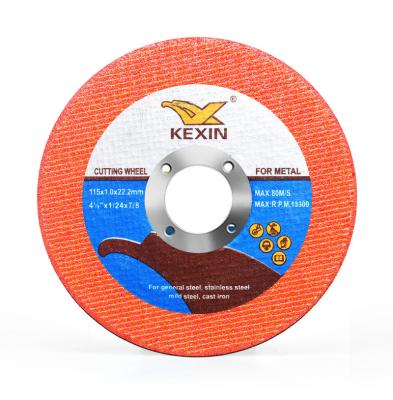 China Kexin Aluminum Red Net MPA 115x1x22.2mm Dual 4.5 Inch Cut Off Wheel Grinder Cutting Disk Oasis Aluminum Oxide For Inox Metal for sale