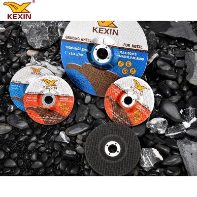 China Kexin Double Net Diamond Grinding Wheel Aluminum Oxide Durable 5inch 125*6*22.23mm Paper Steel Abrasive Depressed Center for sale