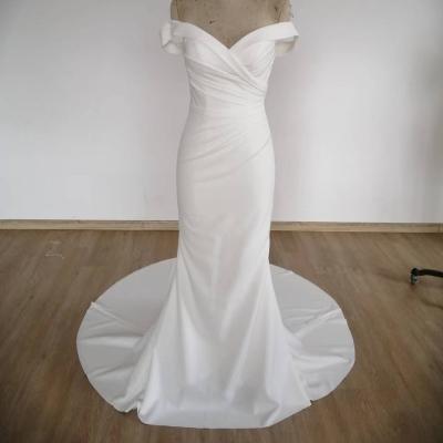 China Anti-Static New Products Traditional Style Brand Design Wedding Dress Fashion Zhongshan Factory Women for Bride Simple Sleeveless Sleeve for sale