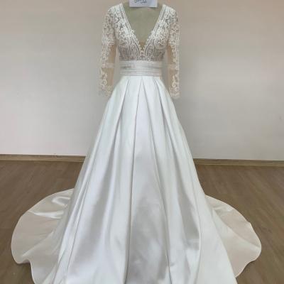 China Anti-wrinkle Special Design for Bridesmaid Dress Lace Grenadine Wedding Dress Hot Sale Fashion Women Sexy Bride OEM Anti Custom White Vintage for sale