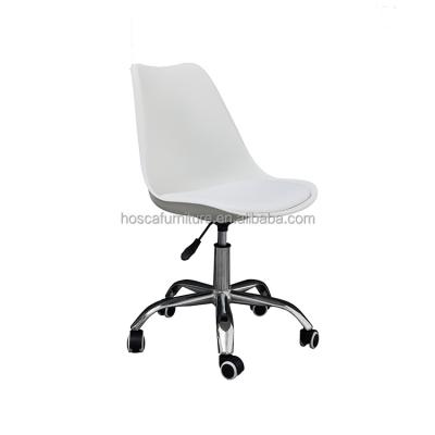 China Rotate Height Adjustable High Quality Convertible Free Sample Office Style Swivel Chairs French Plastic Steel Chair for sale