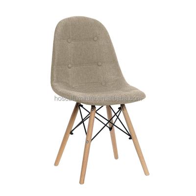 China Free Sample Cheap Wholesale Stable Low Price Cloth Pull Loop Plastic Wrapped Plastic Wooden Leg Dining Chair for sale