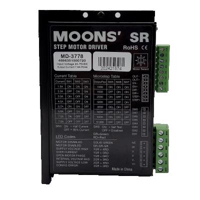 China MOONS Harmonic Drive NEMA 3phase 34 Step Driver 7.8A Step Driver DC24-75V MD-3778 for sale