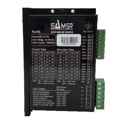 China SamSR Torque Ripple Smoothing Stepper Motor Kit CNC Anti-Resonance NEMA 34 Stepper Motor Driver MD-2778 for sale