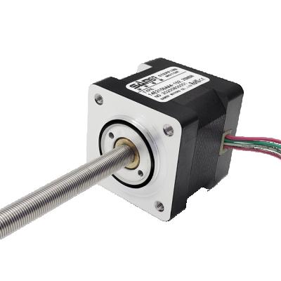 China 3D printing Samsr customized 2 phase 1.8 degree high shaft nema14 non captive and external lead screw hybrid linear stepper motor for sale