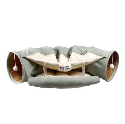 China Breathable Circular Warm Selling Tunnel Toy Pet Bed Interactive Interactive Competitive Price Amazon Foldable Pet Bed for sale