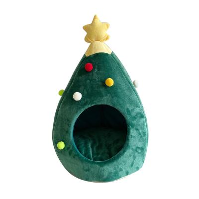 China 2021 Breathable Christmas Tree Pet Nest Bed Teddy Pet Bed For Small And Medium Dogs for sale