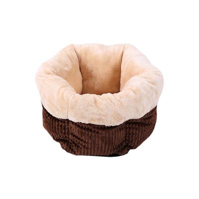 China Warm Breathable Winter Plush Kennel Long Around Small Pet Nest Fleece Pet Bed Sleeping Bag for sale