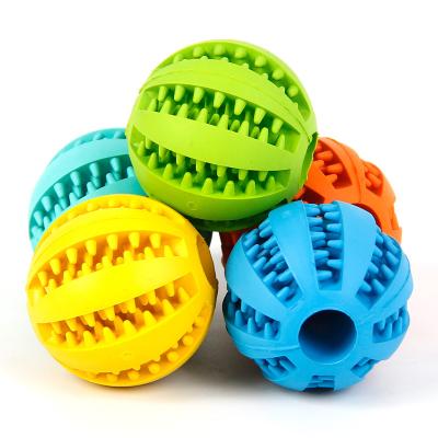 China Hot Selling Amazon Pet Viable Interactive Dog Balls Toys Rubber Chewy Toys for sale