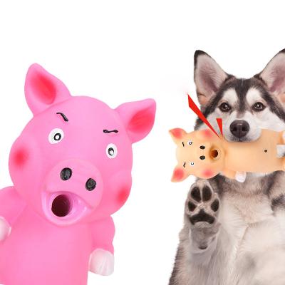 China 2022 Viable Shape Latex Pig Stick Dog Squeaky Chew Toy for sale