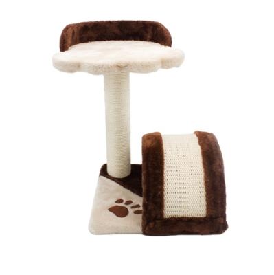 China Sustainable Hot Selling Cat Tree Housing Cat Tree Paw Print Cat Treehouse for sale