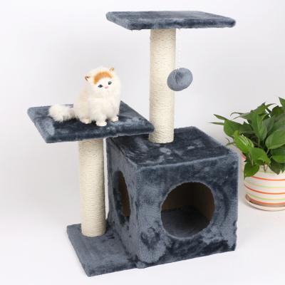 China Mini Cat Tree DIY Sustainable Cat Tree Factory Price Wooden Cat Tree for sale